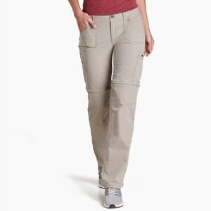 NEW KUHL Women’s Tan Khaki Horizon Convertible Outdoor Pants Shorts
